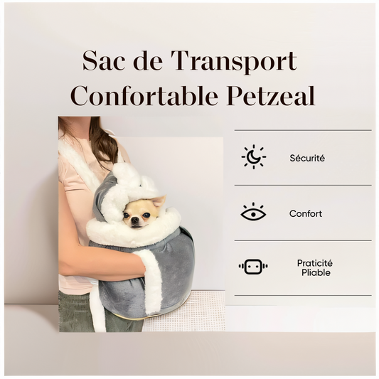 Femme tenant un chat dans un sac de transport gris et blanc Ultimate Comfort Carrier pour le transport d’animaux de compagnie