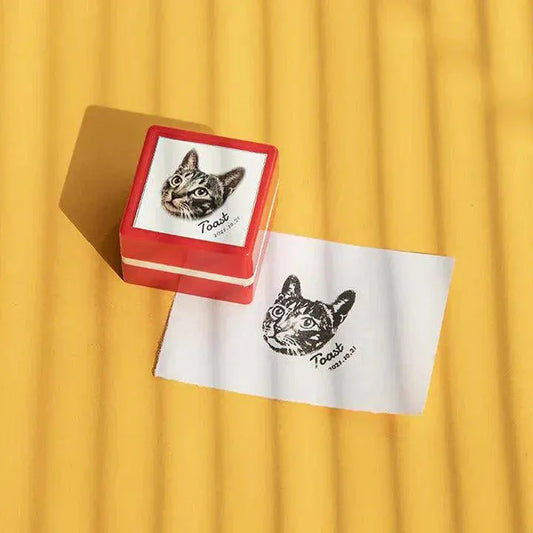 Pawprints™ : Tampon encreur avec motif chat, cadeau parfait